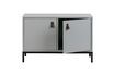 Miniature Cabinet with 2 closed doors in grey metal 7
