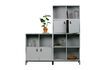 Miniature Cabinet with 2 closed doors in grey metal 4