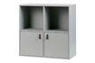 Miniature Cabinet with 2 doors and 2 open spaces in grey wood 7
