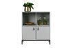 Miniature Cabinet with 2 doors and 2 open spaces in grey wood 4
