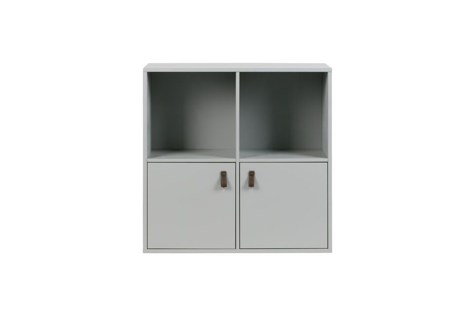 Cabinet with 2 doors and 2 open spaces in grey wood Vtwonen