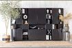 Miniature Cabinet with open shelves in black wood Finca 4