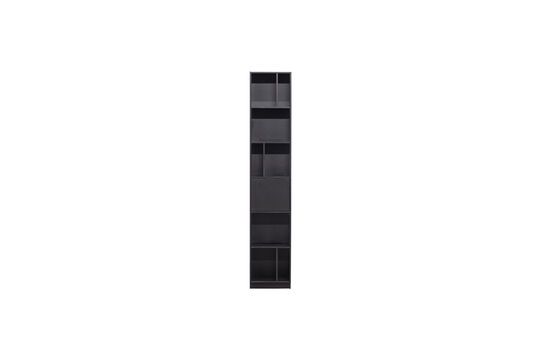 Cabinet with open shelves in black wood Finca Clipped