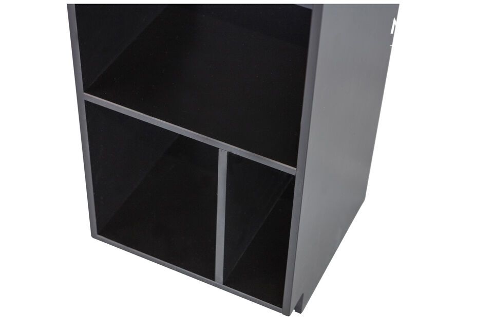 Cabinet with open shelves in black wood Finca - 7