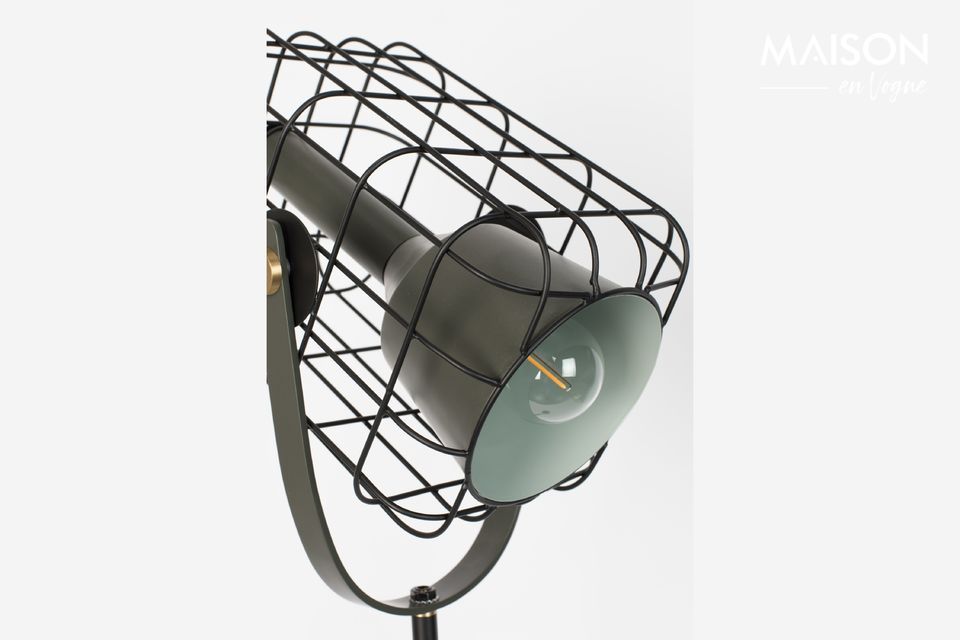 A floor lamp with a touch of modern industrial design