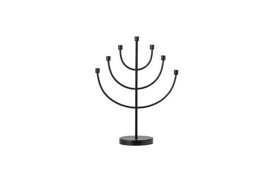 Candle holder in metal of 7 black candles Sterre