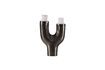 Miniature Candlestick form y in black metal Don 1