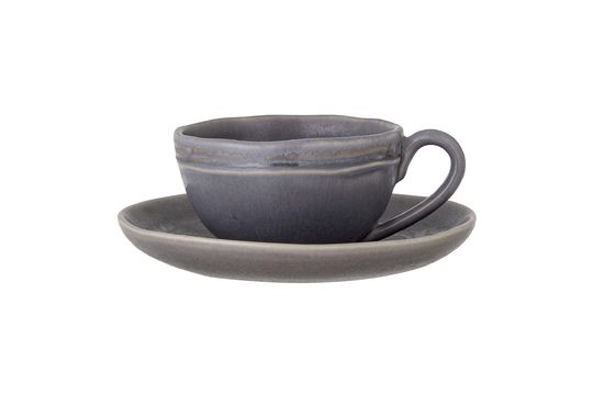 Cappuccino cup and saucer grey Raben Clipped