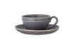 Miniature Cappuccino cup and saucer grey Raben 1