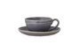 Miniature Cappuccino cup and saucer grey Raben Clipped
