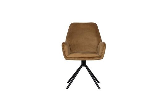 Caramel velvet chair Amber Clipped