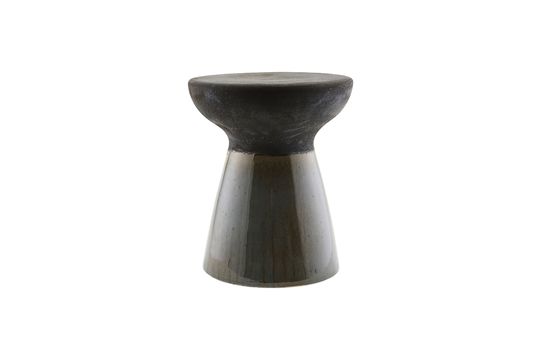Ceramic and metal stool green-brown Pablo