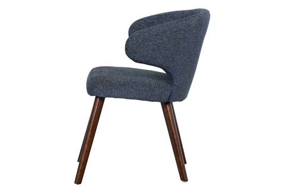 Cape blue mixed fabric chair, comfort and originality