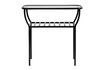 Miniature Chic black side table in iron and glass 2