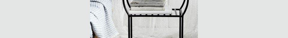Material Details Chic black side table in iron and glass