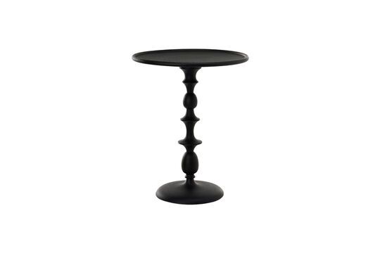 Classic black aluminium side table Clipped