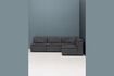 Miniature Clide grey fabric sofa element 3