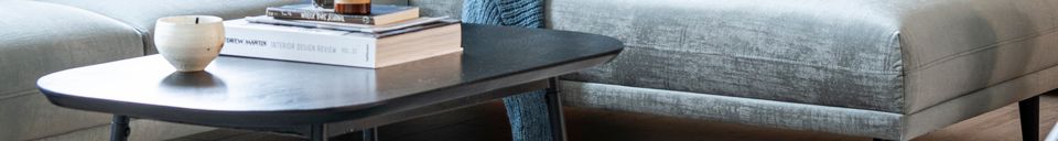Material Details Coffee table in mango wood and black metal Elegance