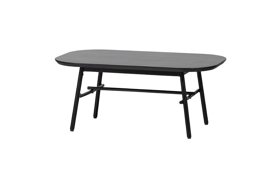 Coffee table in mango wood and black metal Elegance Vtwonen