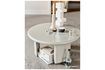 Miniature Coffee table in mango wood light gray Beach 3