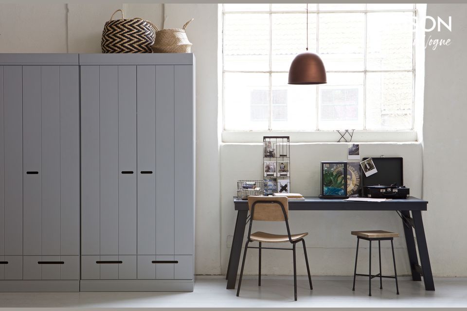 Connect grey wooden cabinet, modern and practical