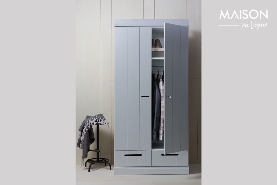 This large gray cabinet from the CONNECT series is a great value when it comes to storage