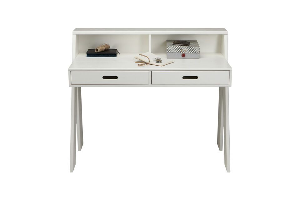 Connect desk, white pine, practical and discreet