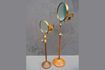 Miniature Copper wooden candleholder 32cm Rust 3