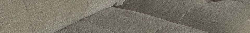 Material Details Corner sofa in light grey fabric Bar
