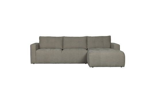 Corner sofa in light grey fabric Bar Clipped