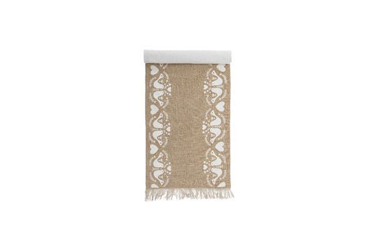 Cotton table runner Paule Clipped