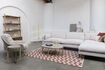 Miniature Cream fabric 4-seater sofa Summer 2