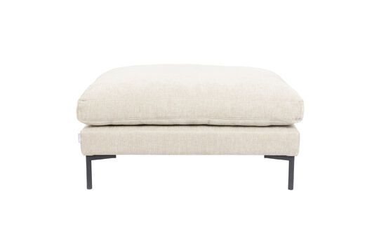 Cream fabric pouf Summer Clipped