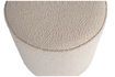 Miniature Cream sheepskin effect round pouffe Sara 4