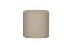 Miniature Cream sheepskin effect round pouffe Sara 1