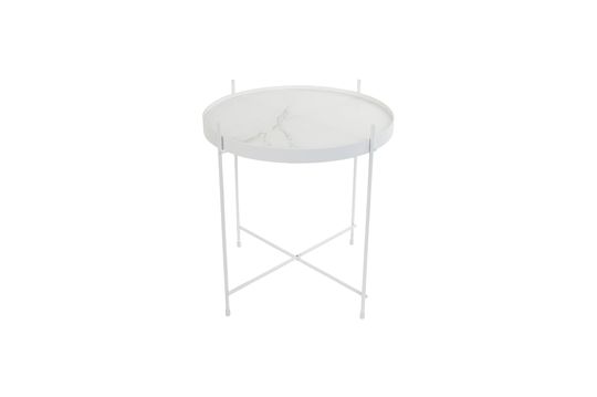Cupid White Marble Side Table Clipped