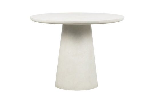 Damon white clay fiber round dining table Clipped