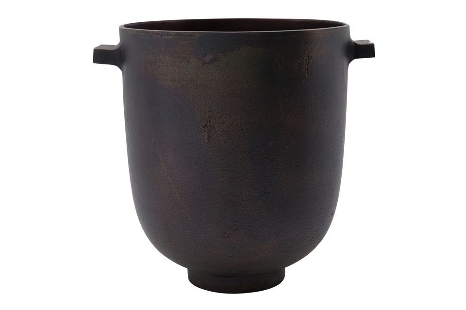 Dark brown brass planter Foem House Doctor