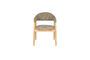 Miniature Dark brown fabric armchair Indy Clipped