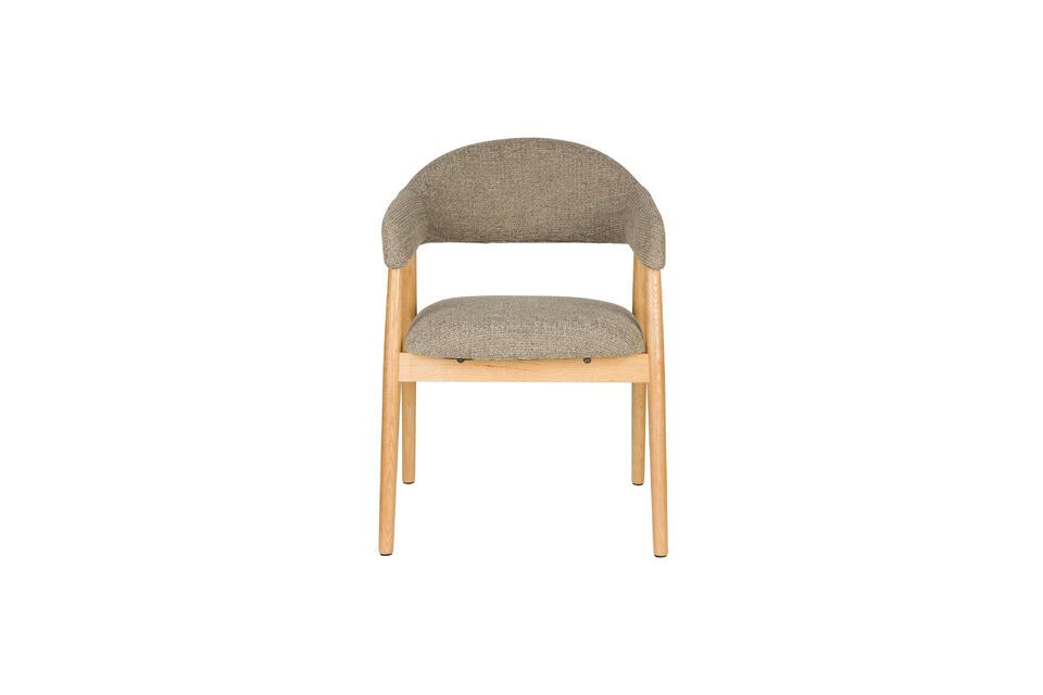Dark brown fabric armchair Indy White Label