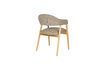 Miniature Dark brown fabric armchair Indy 6