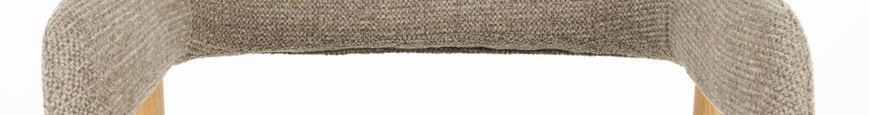 Material Details Dark brown fabric armchair Indy