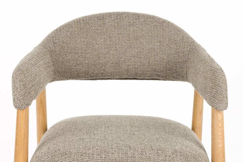 Dark brown fabric armchair Indy - 9