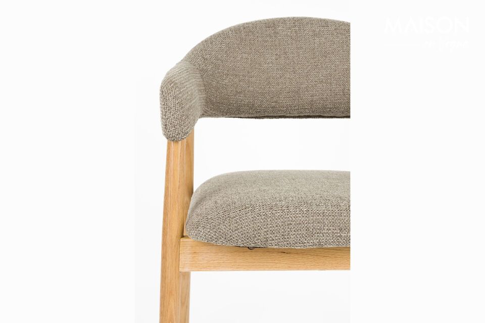Dark brown fabric armchair Indy - 10