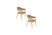 Miniature Dark brown fabric armchair Indy 9
