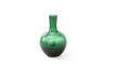 Miniature Dark green glass vase h32cm Cracked 1