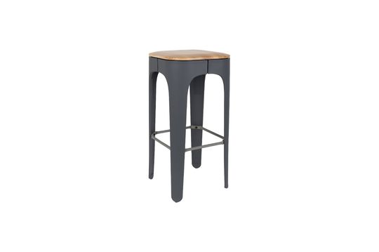 Dark grey up-high bar stool Clipped