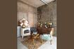Miniature Dark wood and fabric armchair Waka 4
