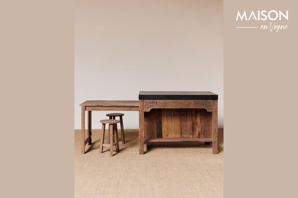 Rediscover the timeless elegance and sturdiness of our recycled wood console