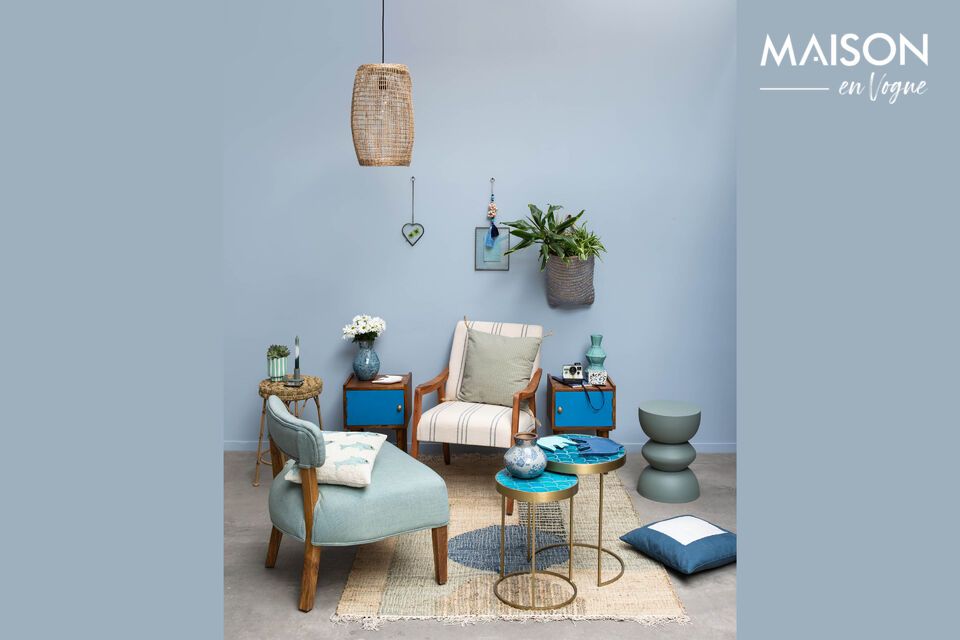 Elegance and comfort with our acacia wood armchair.